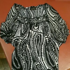 Lane Bryant black and white shirt